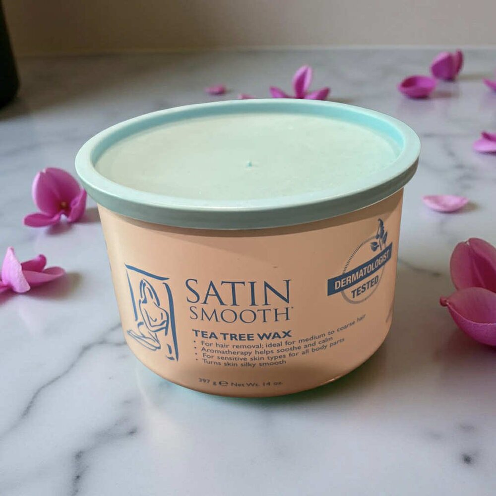 Satin Smooth Tea Tree Wax 14 oz For Medium to Coarse Hair | Soothing & Antisep